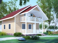 Каркасный дом 7х9 | Полутороэтажные деревянные дома и коттеджи