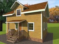 Дом из бруса 6х8 | Полутороэтажные деревянные дачные дома