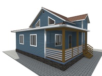 Каркасный дом 7х10 | Полутороэтажные деревянные дома и коттеджи