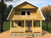 Дом из бруса 6х8 | Одноэтажные с мансардой деревянные садовые домики 6х8