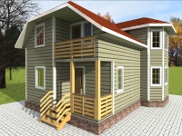 Каркасный дом 6х9 | Полутороэтажные деревянные дома и коттеджи