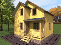 Каркасный дом 6х6 | Полутороэтажные деревянные дома и коттеджи 6х6