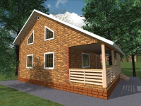 Каркасный дом 8х9 | Полутороэтажные деревянные дачные дома 8х10