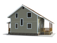 Каркасный дом 8х9 | Полутороэтажные деревянные дома и коттеджи