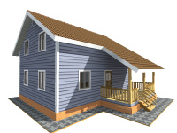 Каркасный дом 7х9 | Полутороэтажные деревянные дома и коттеджи