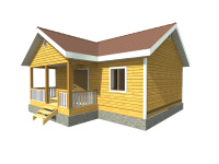 Каркасный дом 6х8 | Одноэтажные деревянные дачные дома 6х8