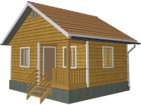 Каркасный дом 6х6 | Одноэтажные деревянные садовые домики