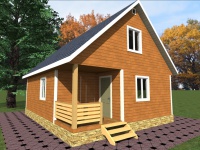 Каркасный дом 7х9 | Одноэтажные с мансардой деревянные садовые домики