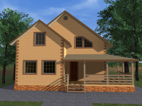 Каркасный дом 8х9 | Полутороэтажные деревянные дома и коттеджи 8х10