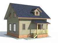 Каркасный дом 7х7 | Полутороэтажные деревянные дома и коттеджи